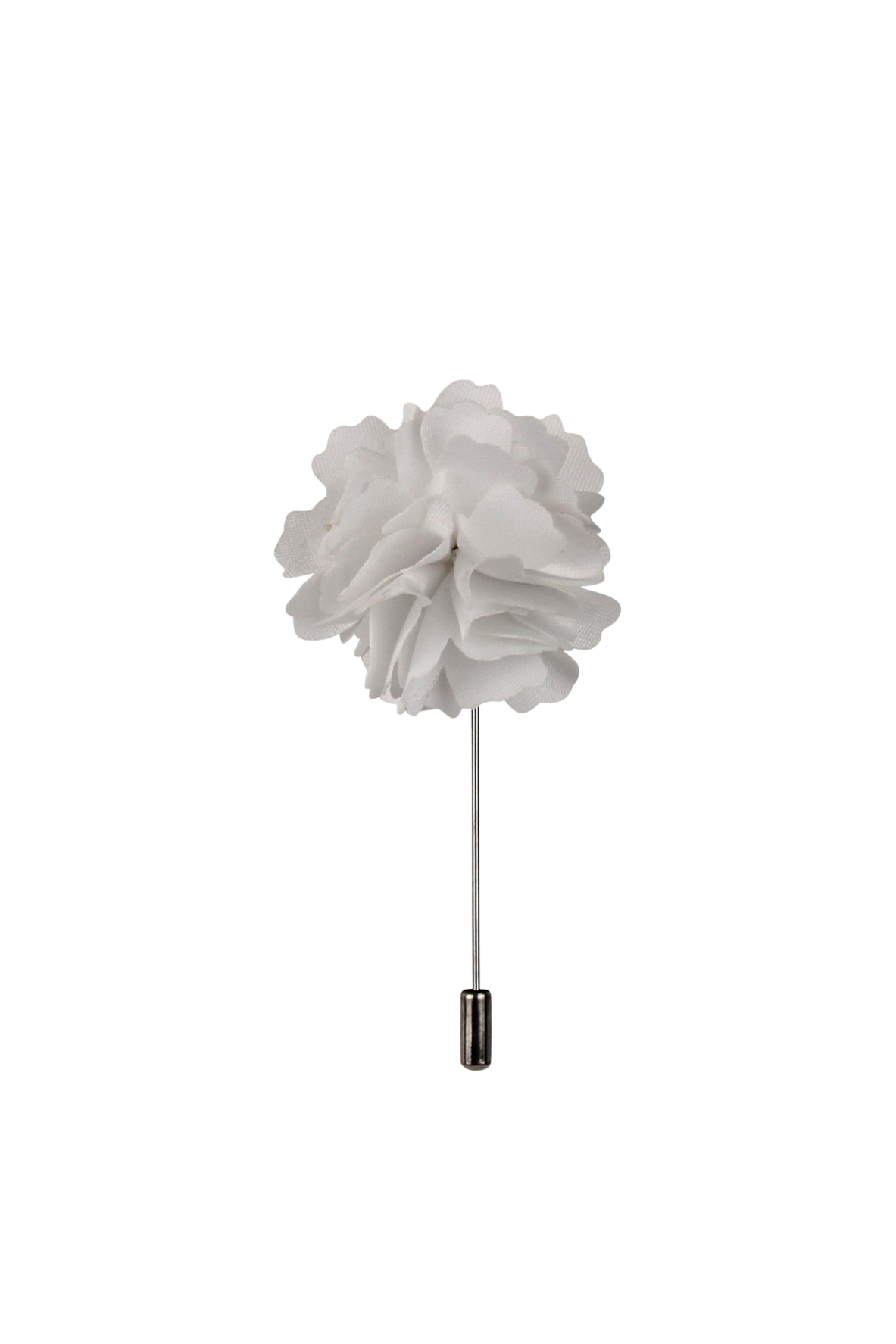 White Hearts Flower Lapel Pin