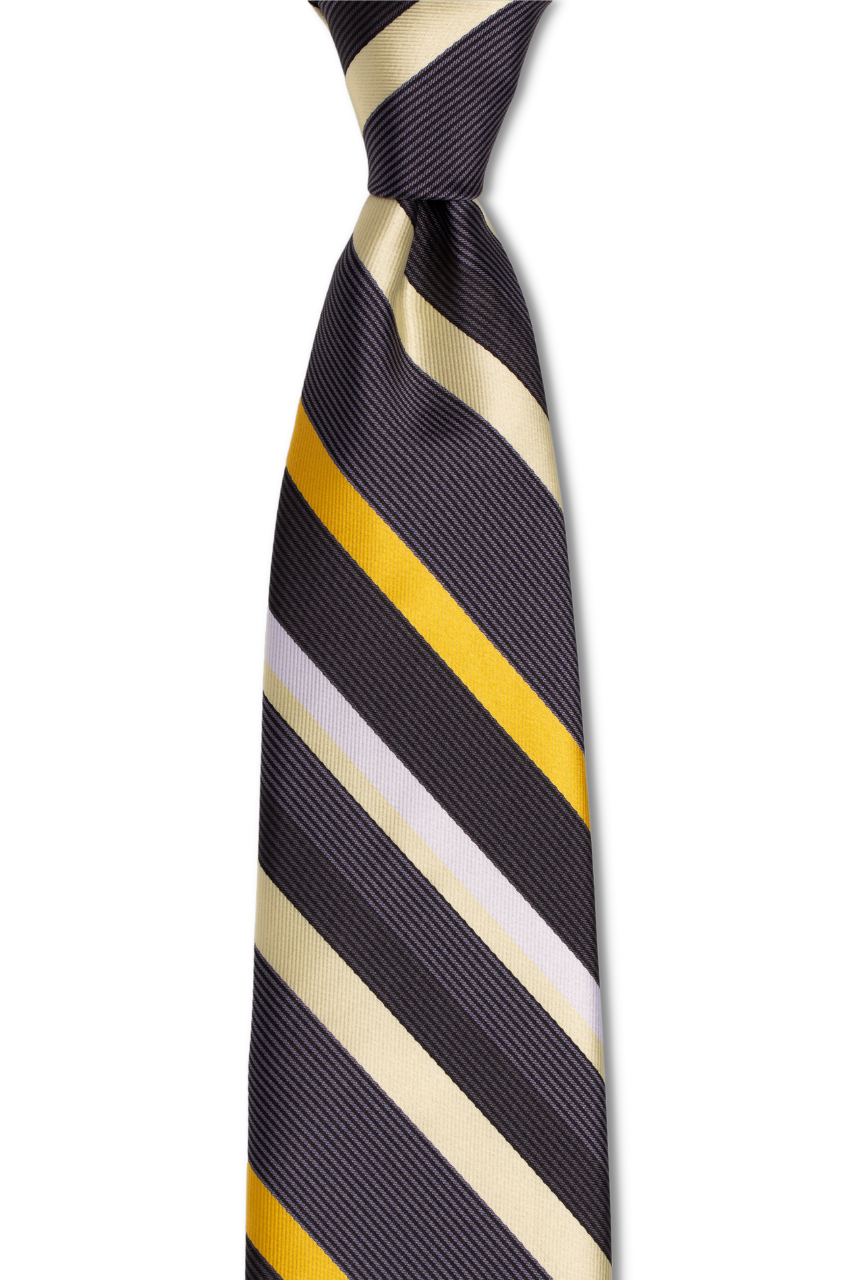 Yellow Multi-Striped Skinny Tie