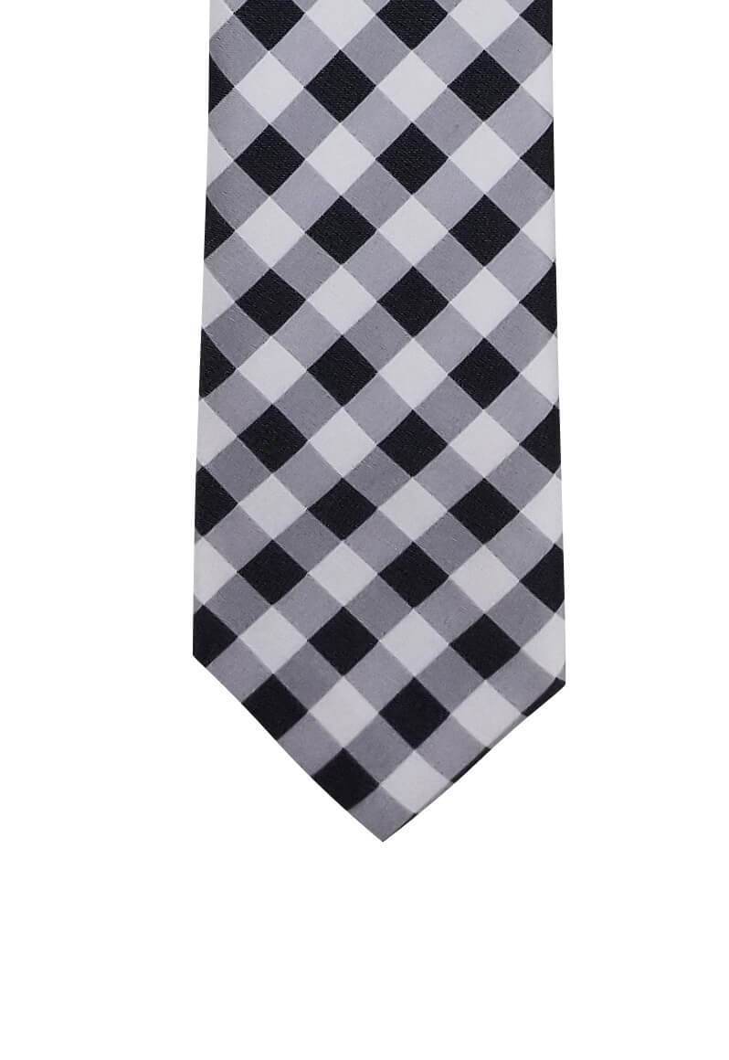 Black and White Picnic Patterned Pre-tied Tie, Tie, GoTie