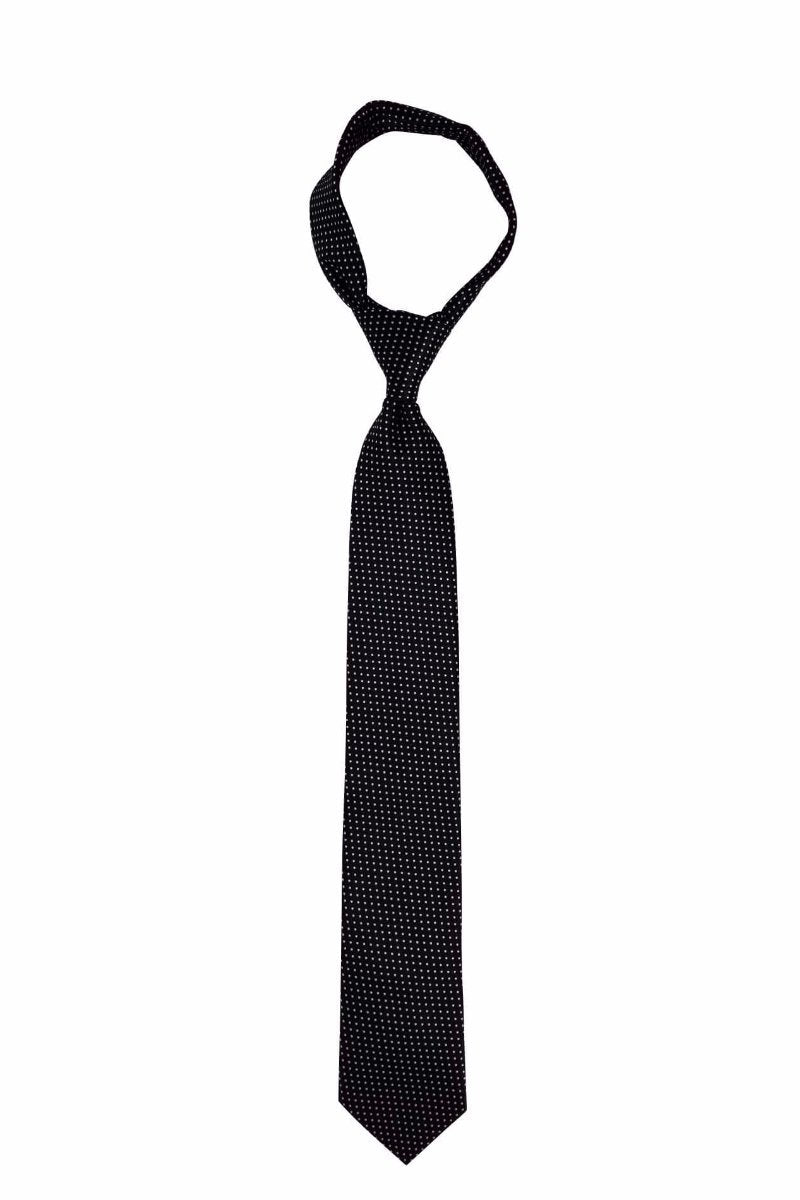 Black with Silver Dots- Pre-tied Tie, Tie, GoTie