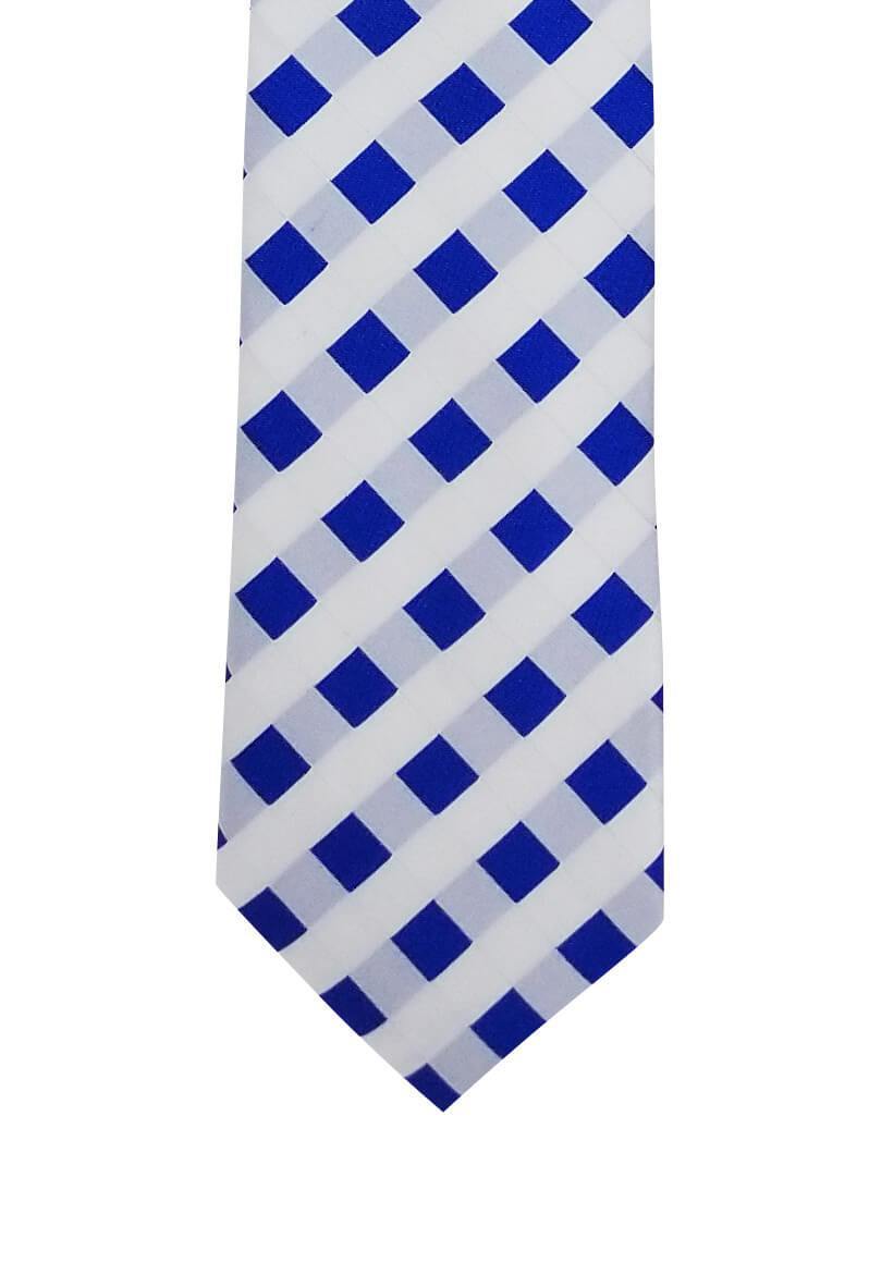 Blue and White Picnic Patterned Pre-tied Tie, Tie, GoTie