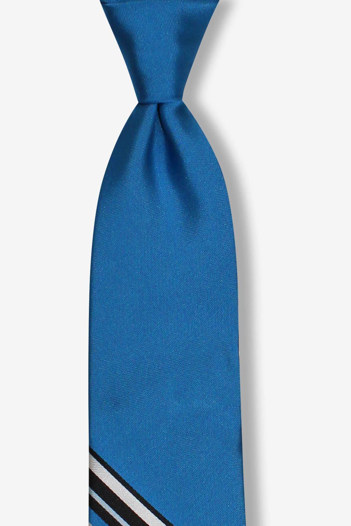 Blue with Multi-Stripe Bottom Pre-tied Tie, Tie, GoTie