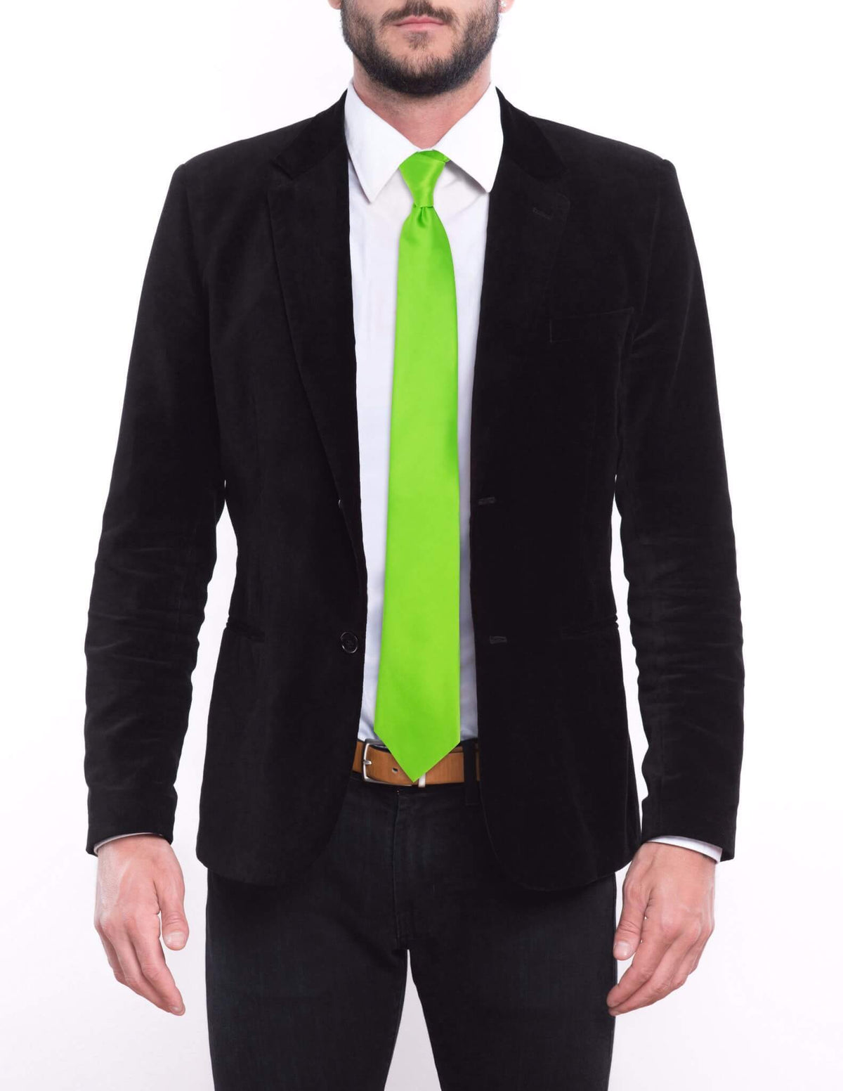 Bright Solid Green Pre-tied Tie, Tie, GoTie