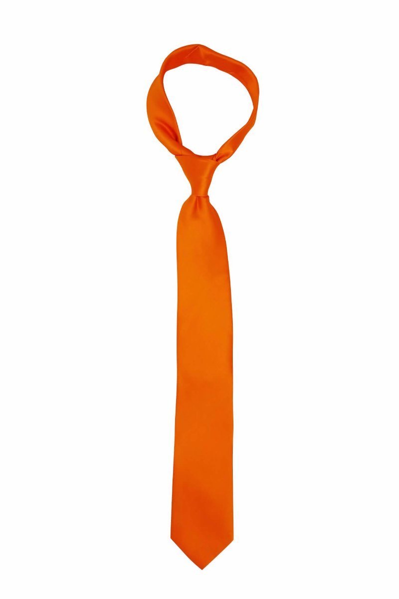 Bright Solid Orange Pre-tied Tie, Tie, GoTie