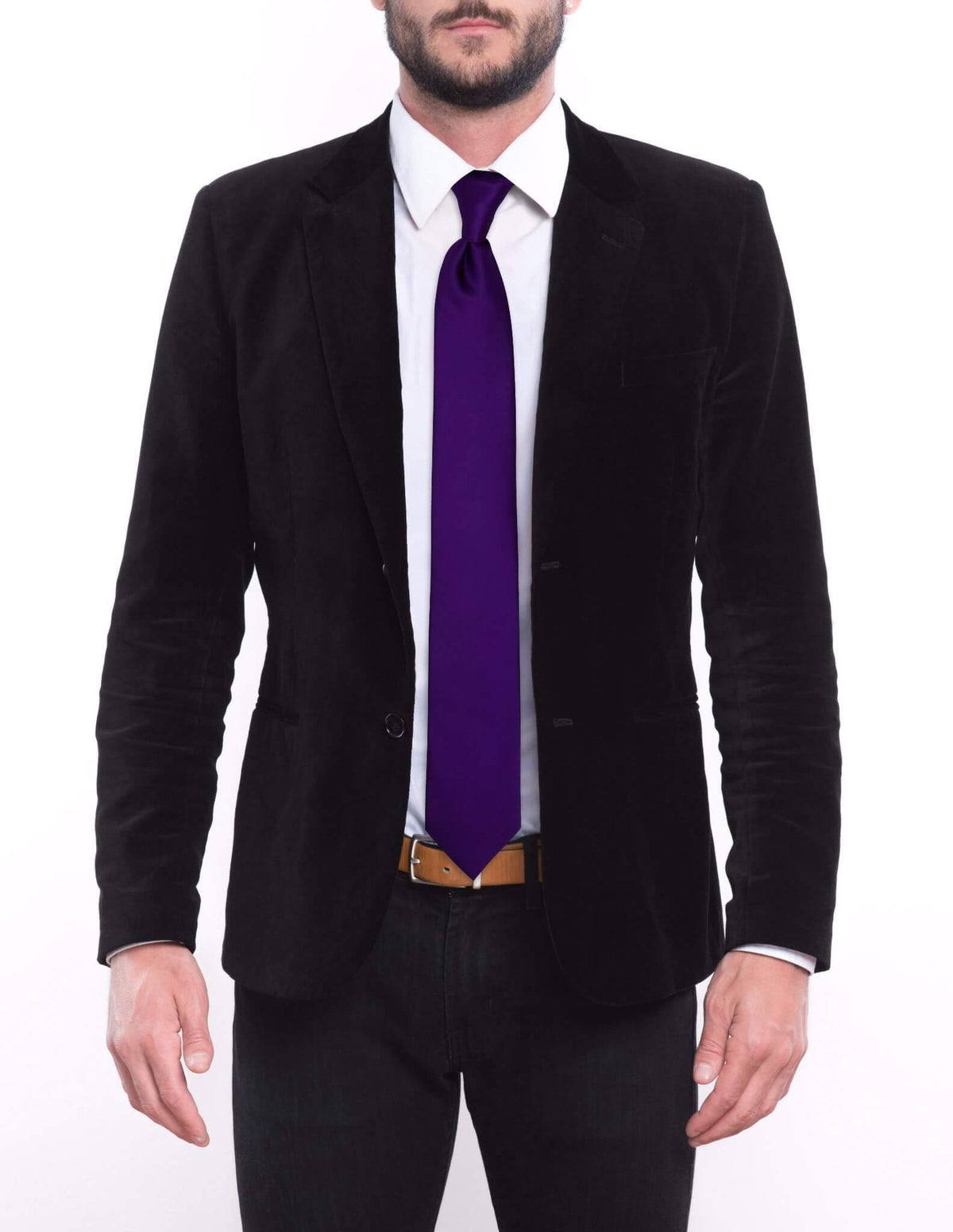 Bright Solid Purple Pre-tied Tie, Tie, GoTie