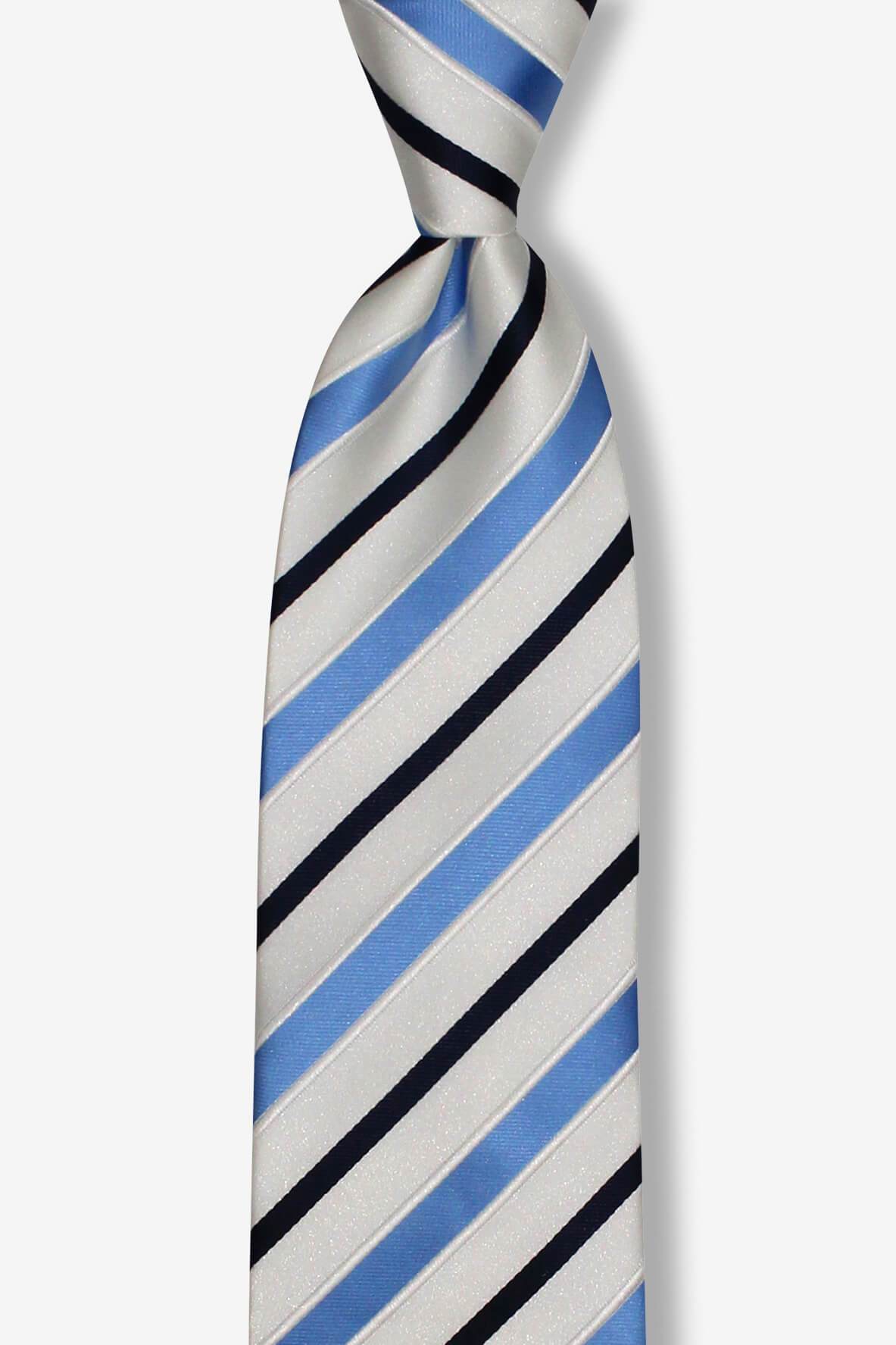 Classic Blue Striped Pre-tied Tie, Tie, GoTie