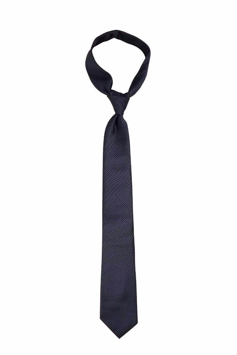Dark Gray Black Thin Striped Skinny Pre-tied Tie, Tie, GoTie