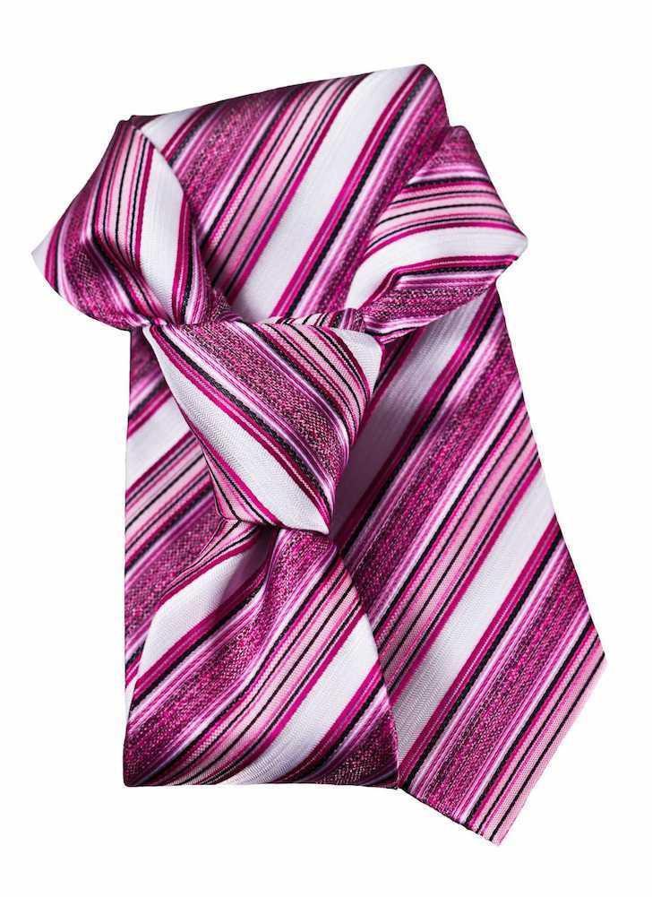 Fuchsia Multi-Striped Pre-tied Tie, Tie, GoTie