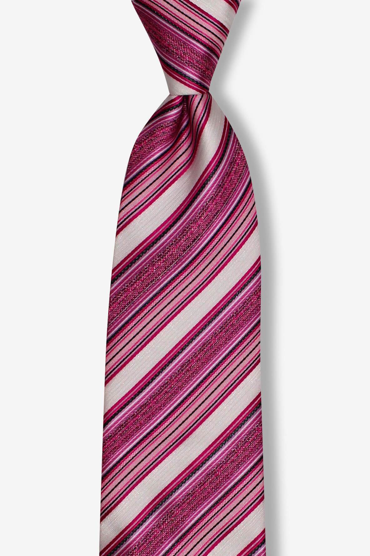 Fuchsia Multi-Striped Pre-tied Tie, Tie, GoTie