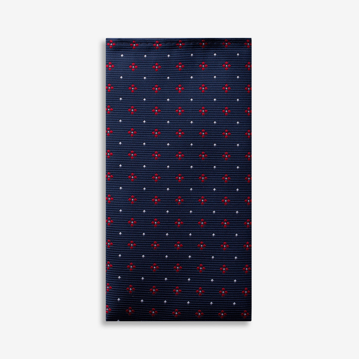 In The Navy Geometric Pocket Square