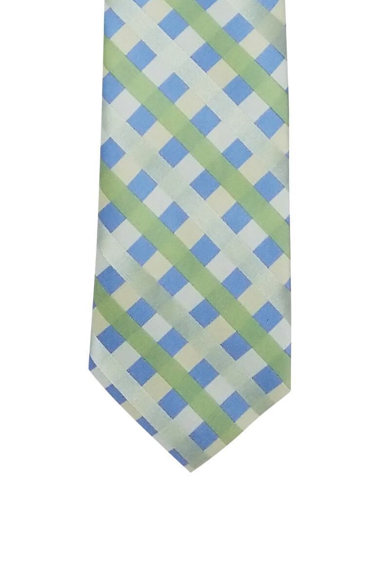 Light Blue and Green Striped Pre-tied Tie, Tie, GoTie