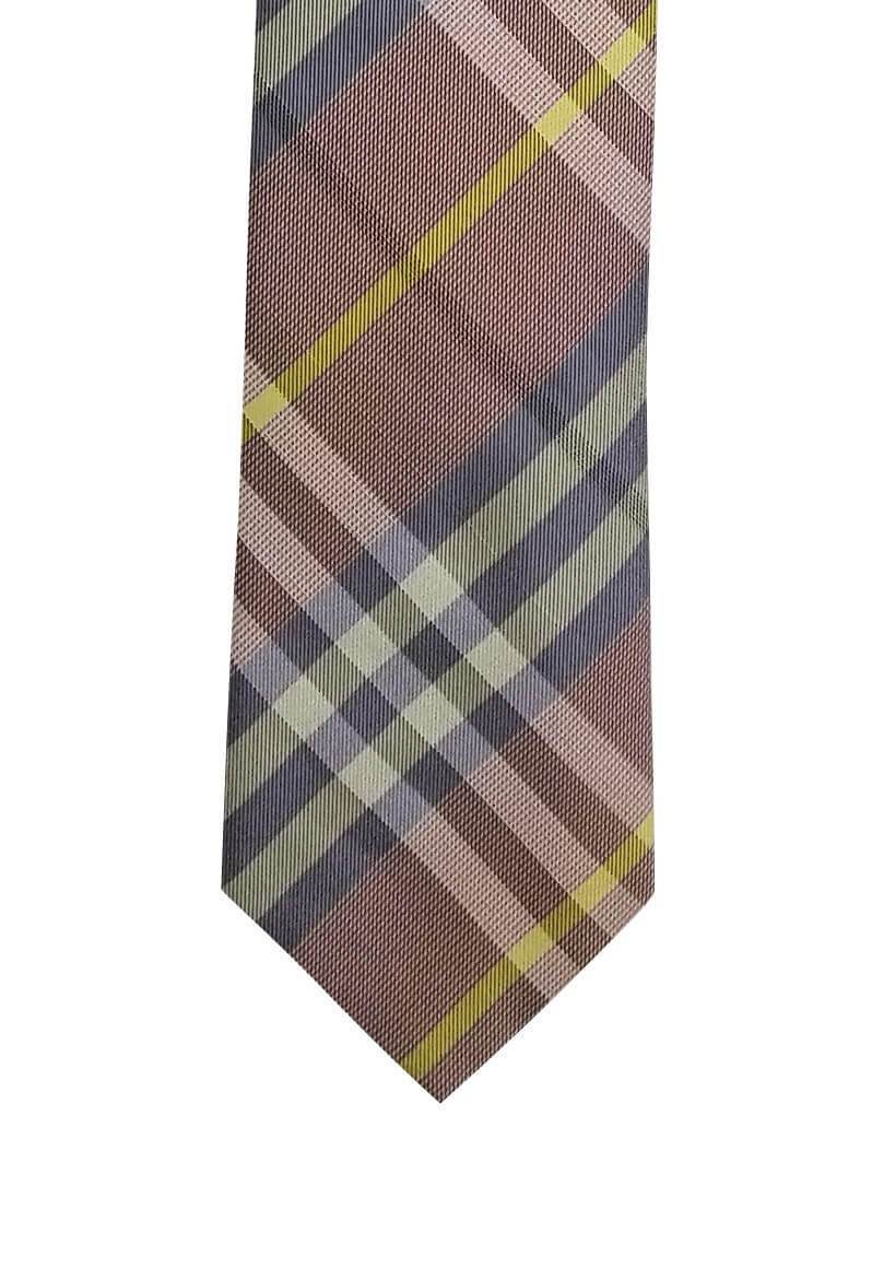 - with $35.00 only GoTie Light Stripe Tie Gold Pink Plaid