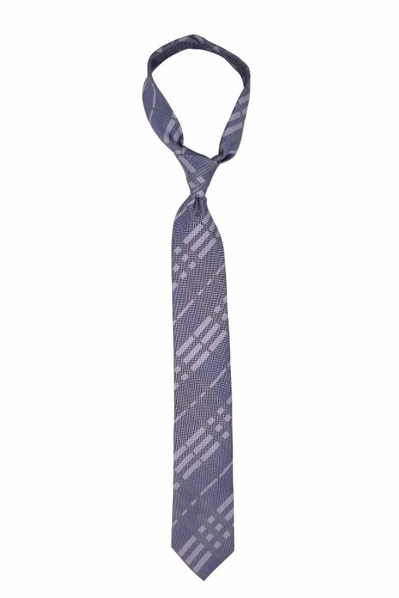 Light Purple and Gray Plaid Pre-tied Tie, Tie, GoTie