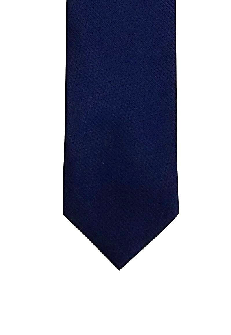 Navy Blue Patterned Pre-tied Tie, Tie, GoTie