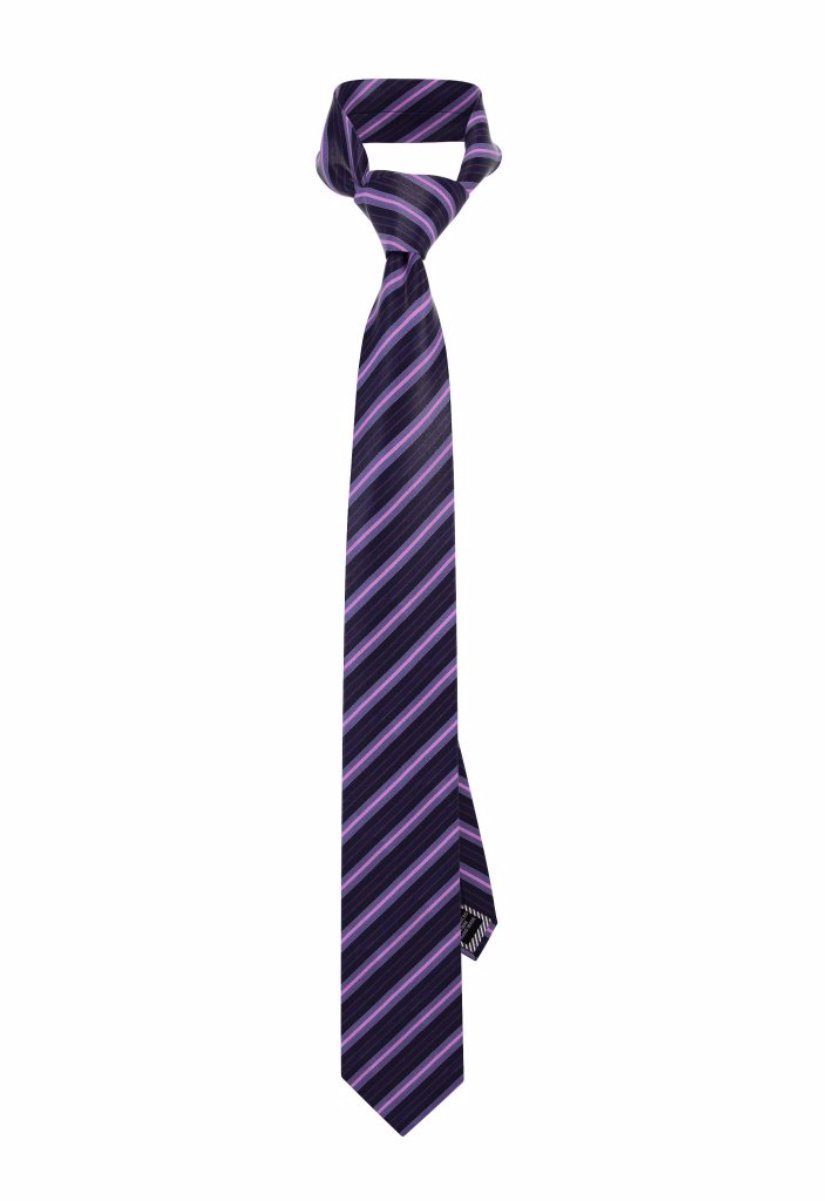 Navy Blue Pink Striped Pre-tied Tie, Tie, GoTie