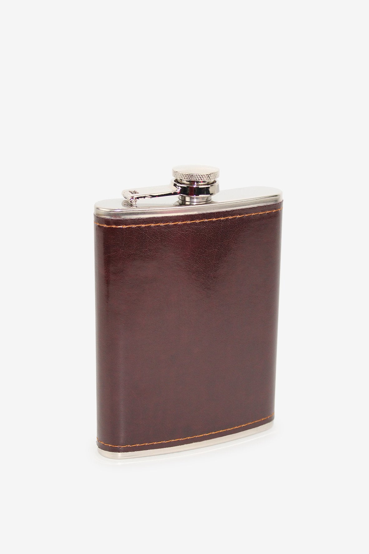 Old School Brown Leather Flask