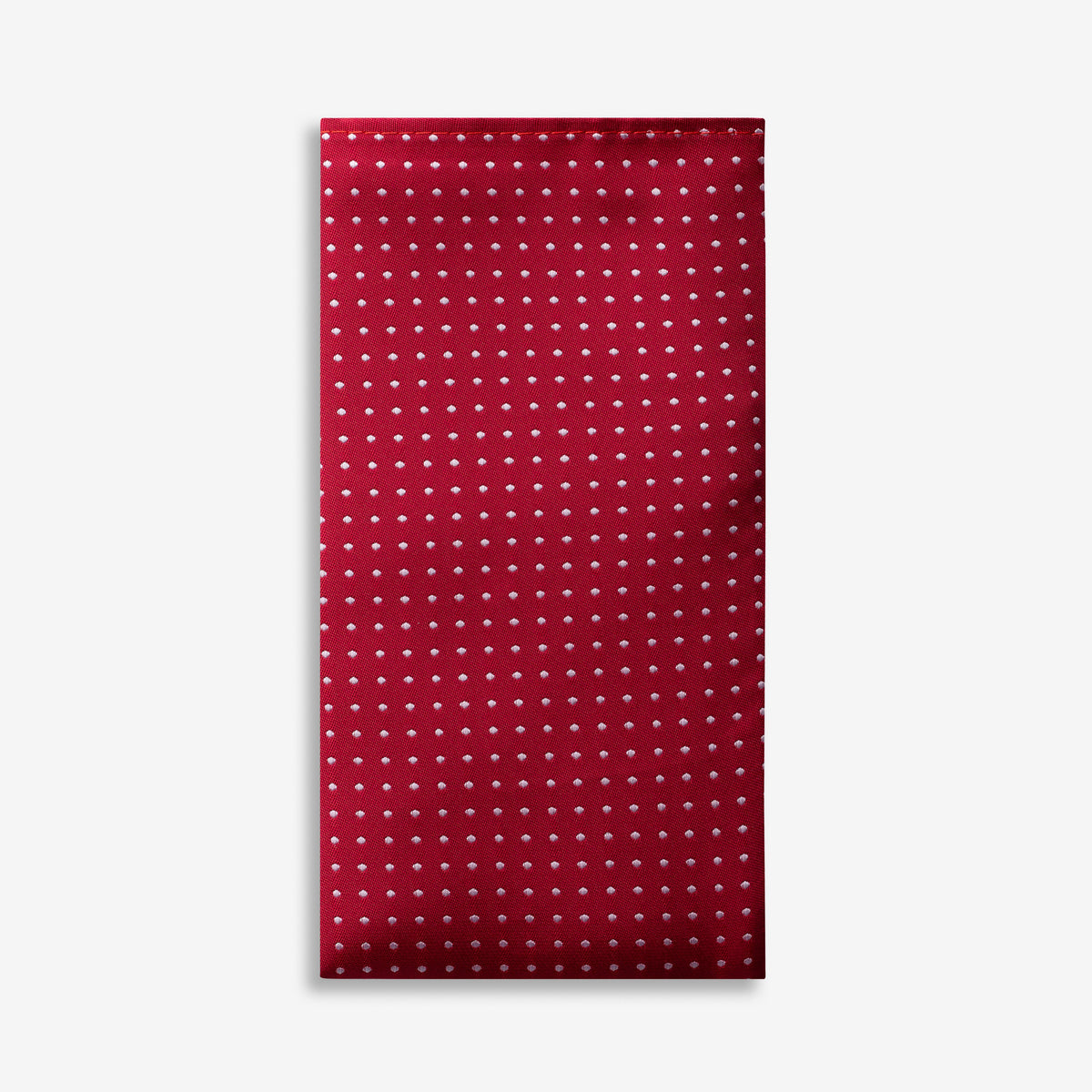 Red Meets White Dotted Pocket Square