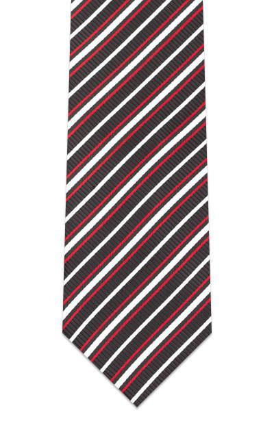 Red Racing Striped Pre-tied Tie, Tie, GoTie