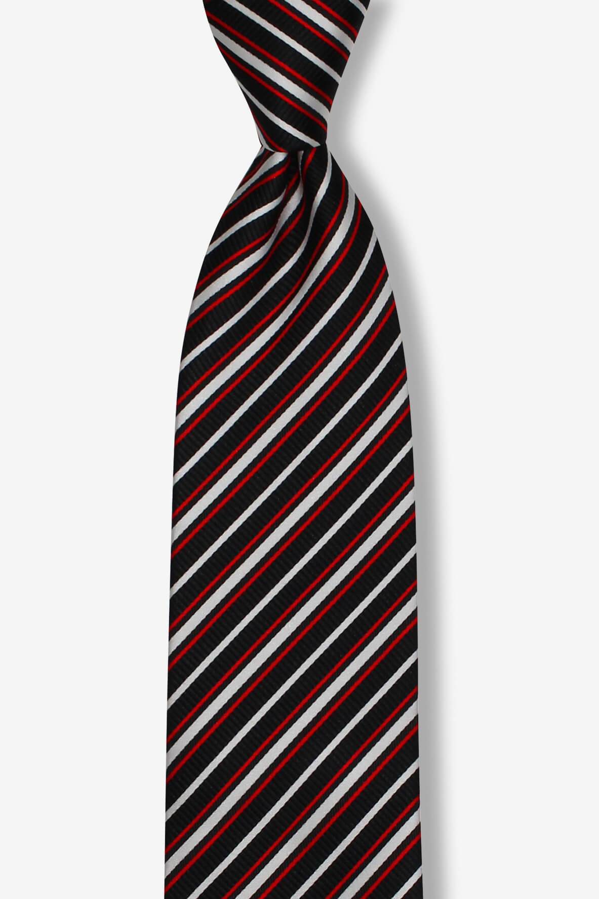 Red Racing Striped Pre-tied Tie, Tie, GoTie