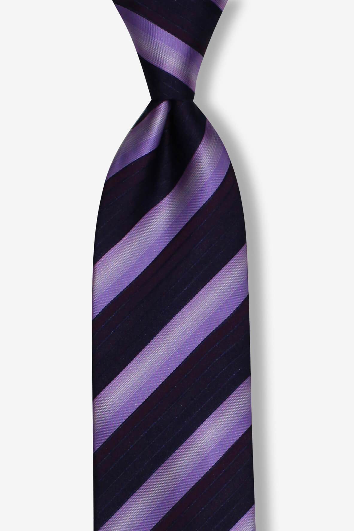 Royal Purple Striped Pre-tied Tie, Tie, GoTie