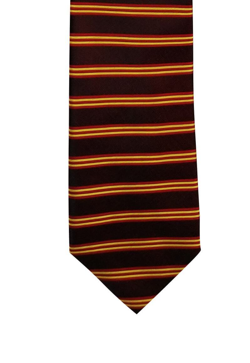 Ruby Red Horizontal Striped Pre-tied Tie, Tie, GoTie