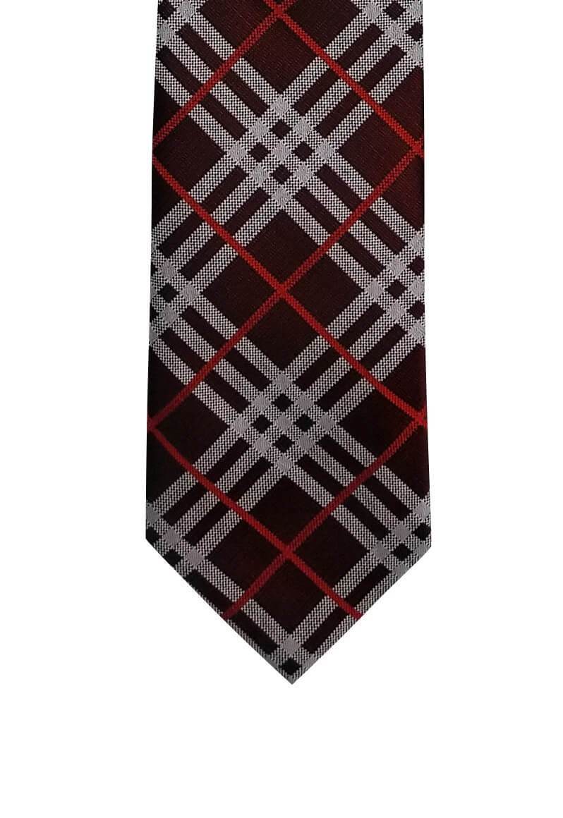 Ruby Red Plaid Pre-tied Tie, Tie, GoTie
