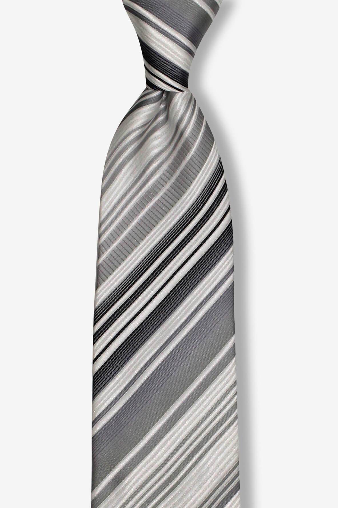 Silver Core Striped Pre-tied Tie, Tie, GoTie