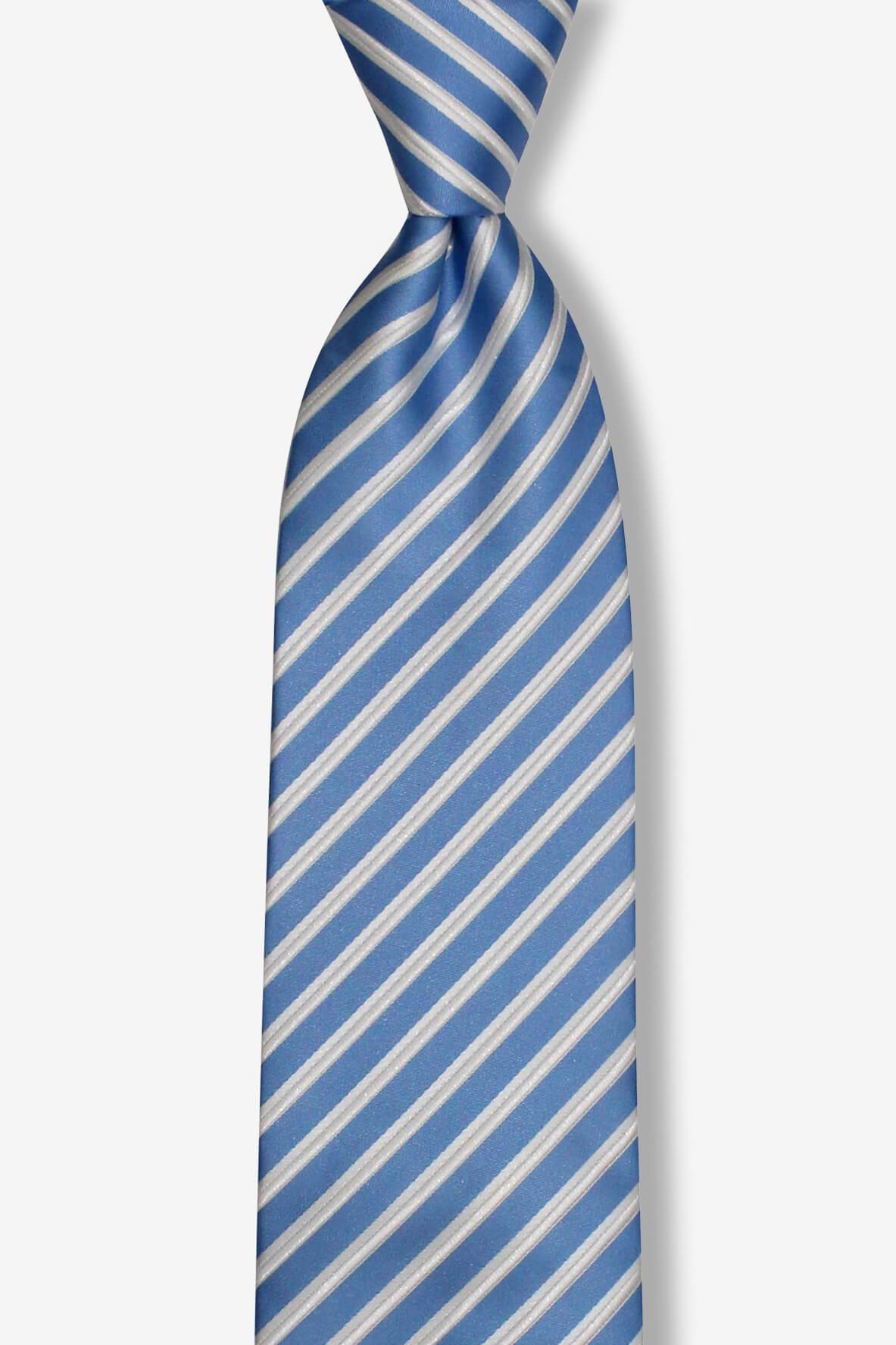 Sky Blue Striped Pre-tied Tie, Tie, GoTie