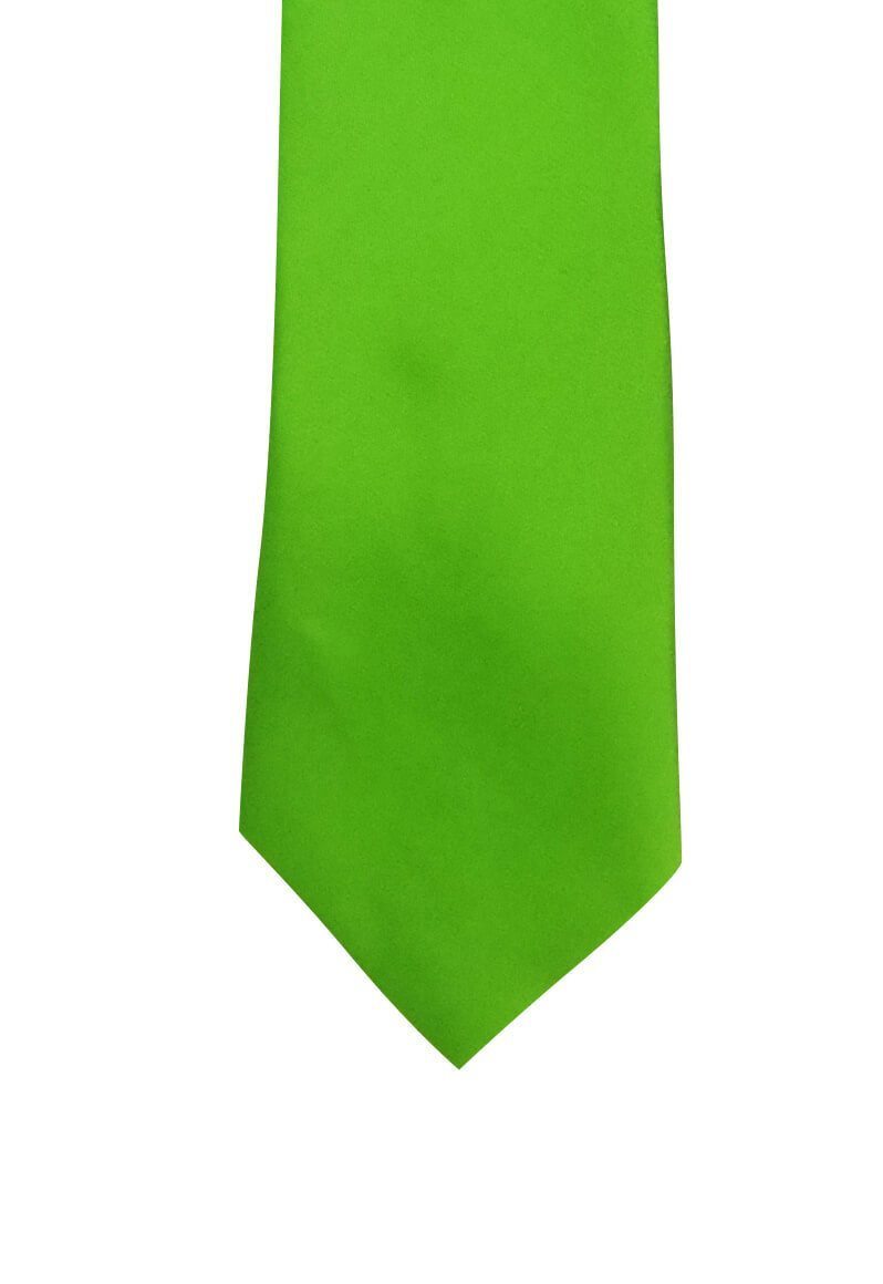 Solid Bright Green Skinny Pre-tied Tie, Tie, GoTie
