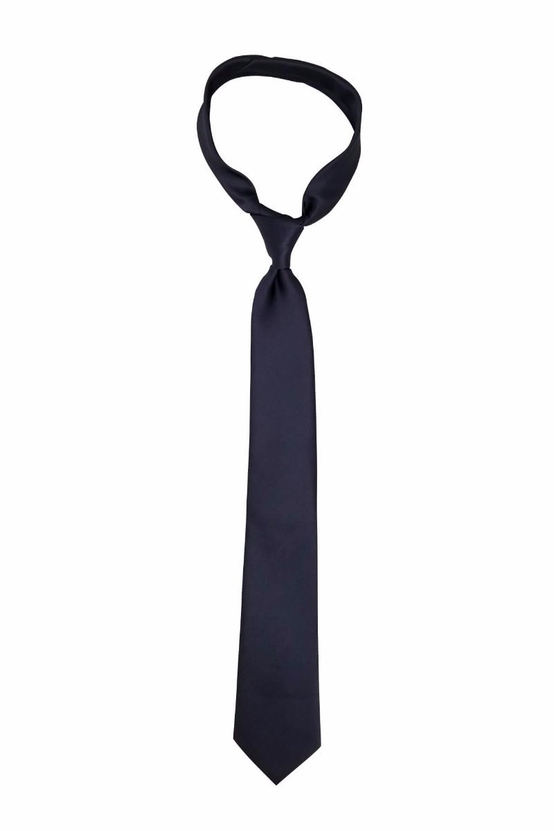 Solid Gun Metal Gray Skinny Pre-tied Tie, Tie, GoTie