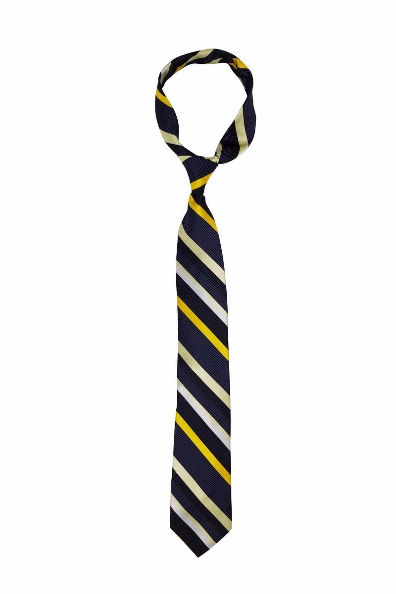 Yellow Multi-Striped Skinny Pre-tied Tie, Tie, GoTie